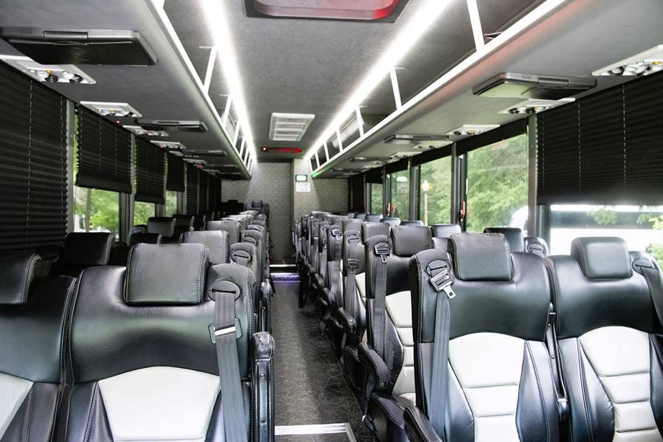 Interior View of Charter Bus 