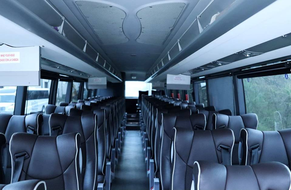 Interior View Of Charter Bus